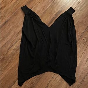 Zara Black Draped Women's Blouse